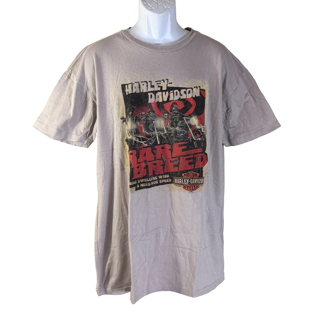 Harley-Davidson Graphic T-Shirt Mens XL Gray Rare Breed Paradise Portland OR